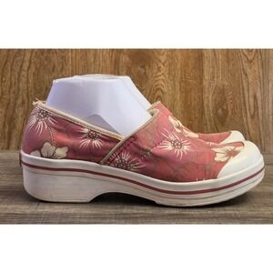 Dansko Vegan Volley Slip On Shoes Womens Size 39 US 8.5-9 Pink Floral